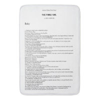 Tapis de bain du bébé MSDS