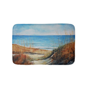 Tapis De Bain Dunes de sable et peinture océanique Mat de bain
