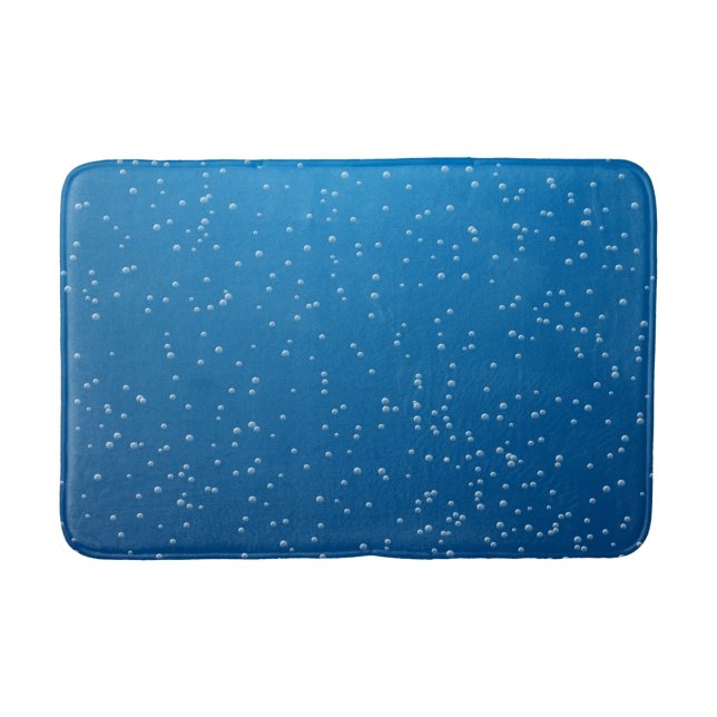 Tapis De Bain Eau Bleue Profonde Et Petites Bulles (Devant)