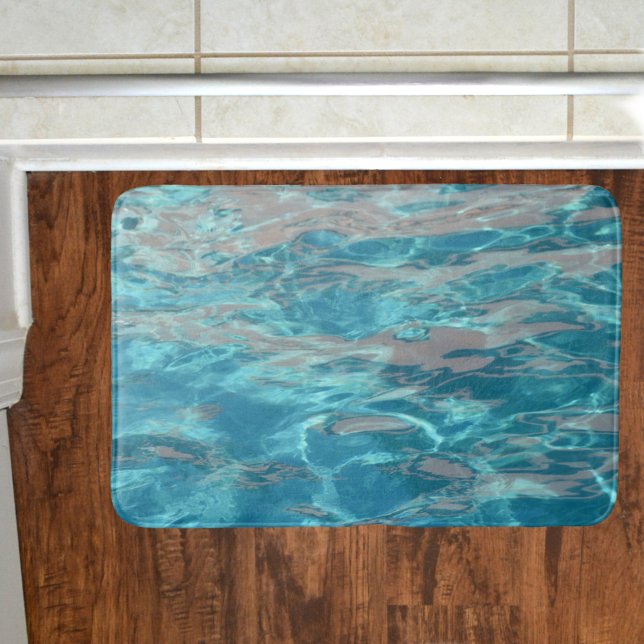 Tapis De Bain Eau bleue tropicale (Créateur téléchargé)