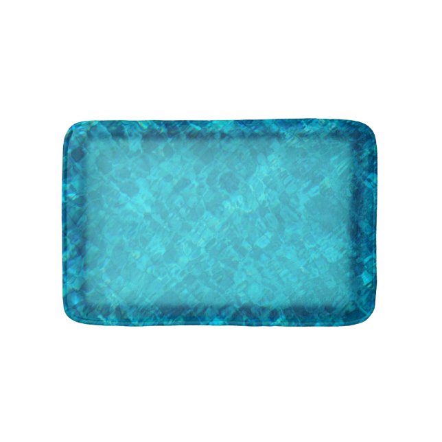 Tapis De Bain Eau de la piscine avec bordure (Devant)