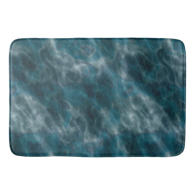 Tapis De Bain Eau turquoise et grise (Devant)