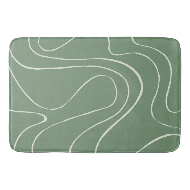 Tapis De Bain Ebb et flux 2 en vert (Devant)