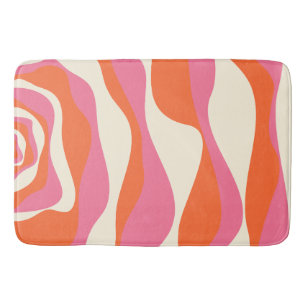 Tapis De Bain Ebb et flux 4 - rose, orange et crème