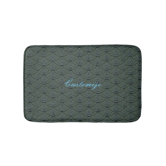 Tapis De Bain écailles de sirène Thunder_Cove noir/gris (Devant)
