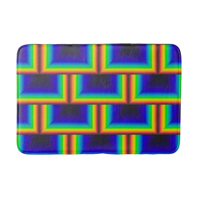 Tapis De Bain Échelles carrés à spectre solaire (Devant)