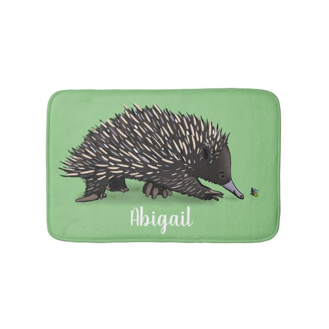 Tapis De Bain Echidna mignonne avec dessin animé d'abeille (Devant)