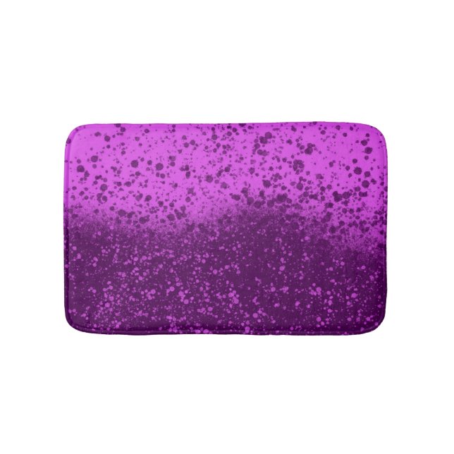 Tapis De Bain Éclaboussure monochrome pourpre royal (Devant)