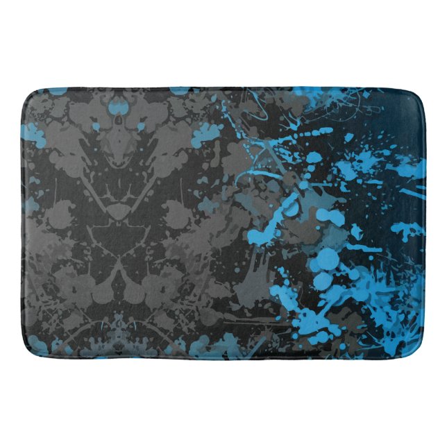Tapis De Bain Éclaboussures, Lignes et Chaos Vibrant (Devant)