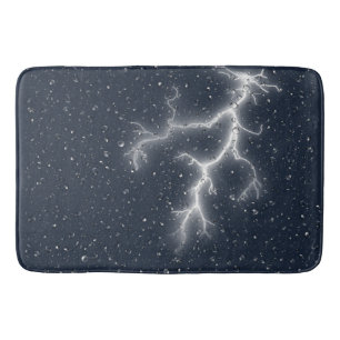 Tapis De Bain Éclair et gouttes de pluie