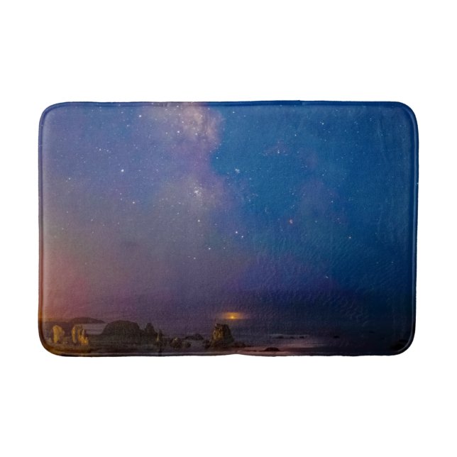Tapis De Bain Éclipse lunaire & Voie lactée | Bandon Beach, Oreg (Devant)