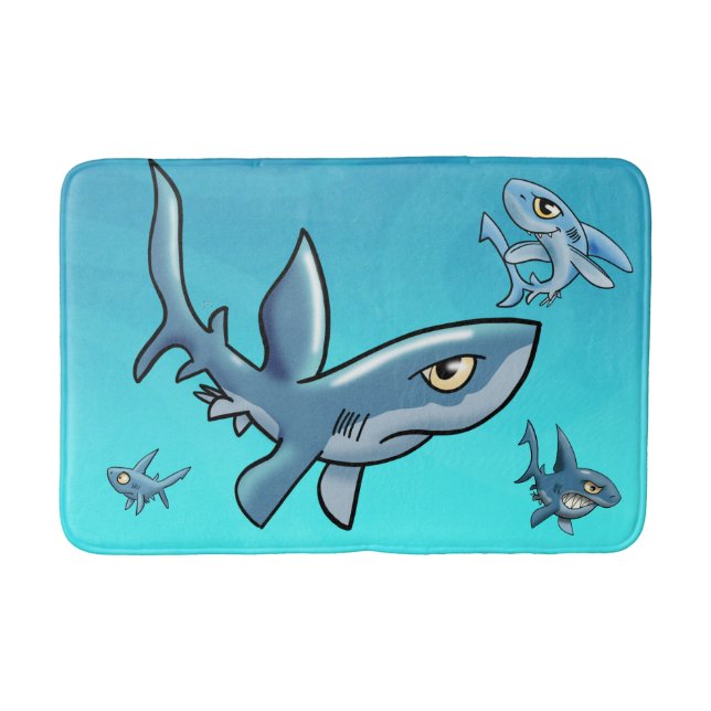 Tapis De Bain École de chaume de requins (Devant)