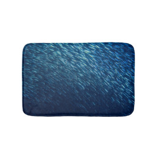 Tapis De Bain École de poisson sous-marin Abstrait