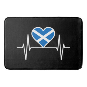 Tapis De Bain Écosse - Scotland Drapeau Heartbeat