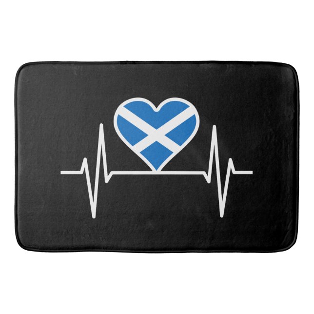 Tapis De Bain Écosse - Scotland Drapeau Heartbeat (Devant)
