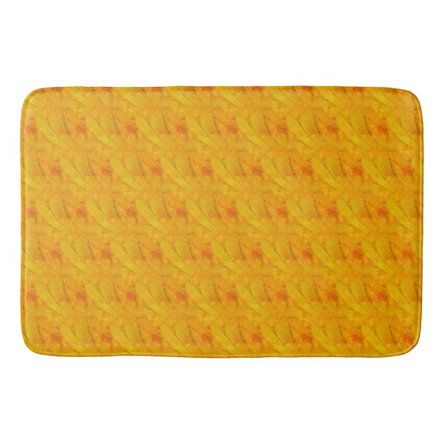 Tapis De Bain Écrasement d'abricot chic floral abstrait (Devant)