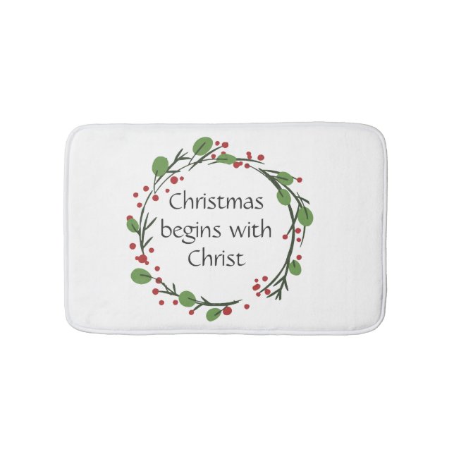 Tapis De Bain Écriture chrétienne de Noël (Devant)