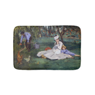 Tapis De Bain Edouard Manet - La famille Monet dans leur jardin