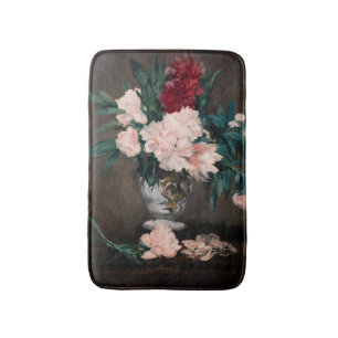 Tapis De Bain Edouard Manet - Vase de pivoines sur petit piédest