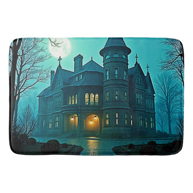 Tapis De Bain Eerie Victorian Mansion Lune (Devant)