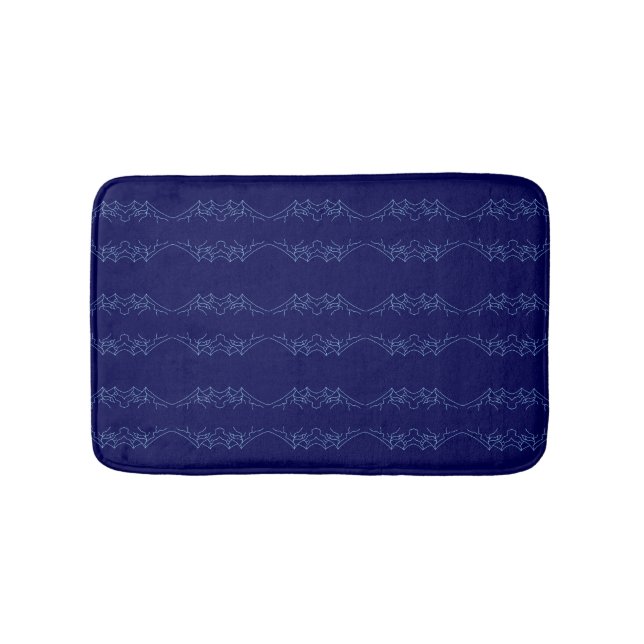 Tapis De Bain Electric Blue Neural Horizon Abstract Pattern (Devant)