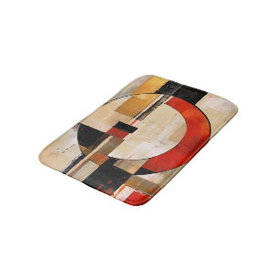 Tapis De Bain Elégance céleste : Exploration Abstraite en beige