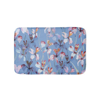 Tapis De Bain Elégance de l'orchidée sauvage : Aquarelle de luxe