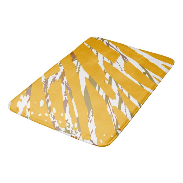 Tapis De Bain Élégance de pinceau d'or (Angle)