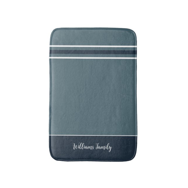 Tapis De Bain Elégance Muet - Ardoise Bleu Bleu Bleu Bleu (Devant (Vertical))