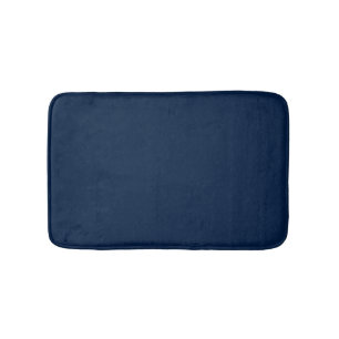 Tapis De Bain Elégant bleu marine foncé uni moderne chic
