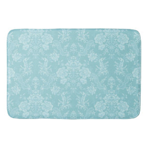 Tapis De Bain Élégant Chic Romantique Floral Damask-Mint