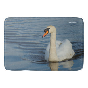 Tapis De Bain Elégant cygne muet sur le lac