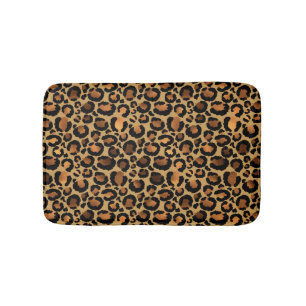 Tapis De Bain Élégant endroit de léopard Brown glam animal sauva