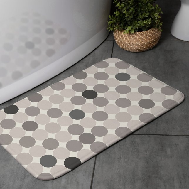 Tapis De Bain Elegant Gray Geometric Bath Mat for Guest Baths (Créateur téléchargé)