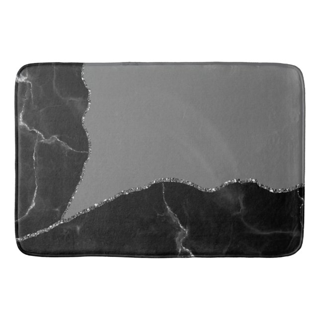 Tapis De Bain Elégant marbre de Parties scintillant Mauve Grey F (Devant)