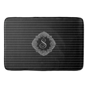 Tapis De Bain Élégant, Monogramme Initial