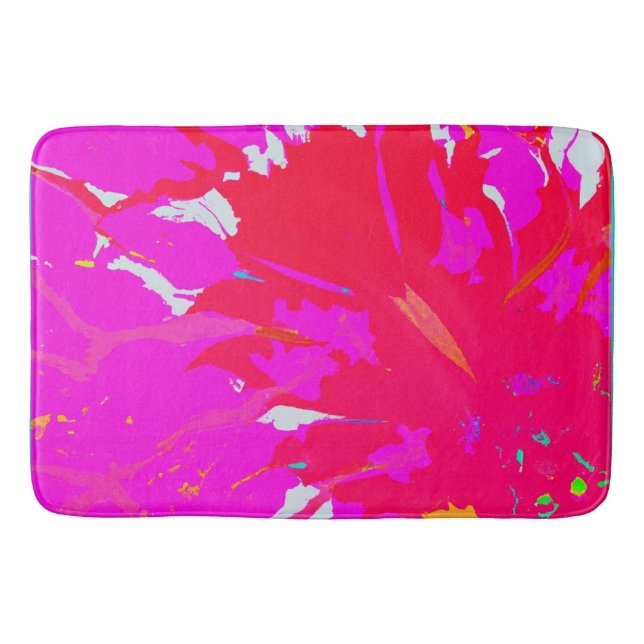 Tapis De Bain Élégant Motif Abstrait rose (Devant)