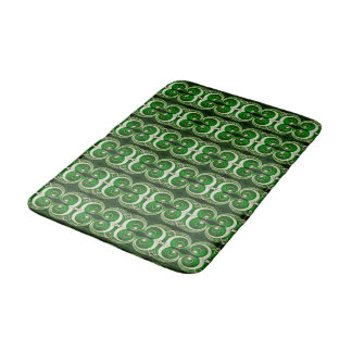 Tapis De Bain Élégant motif en spirale M vert vert miroir