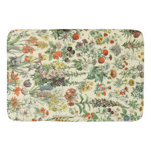 Tapis De Bain Élégant Motif Floral Fleurs Botaniques