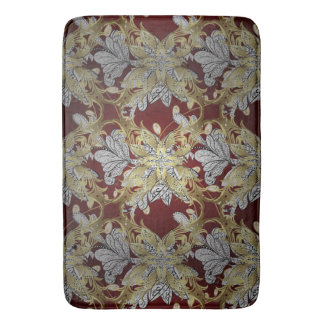 Tapis De Bain Élégant motif floral Neutre couleurs or élément