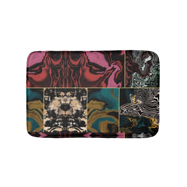 Tapis De Bain Élégant Motif MARBRE Abstrait (Devant)
