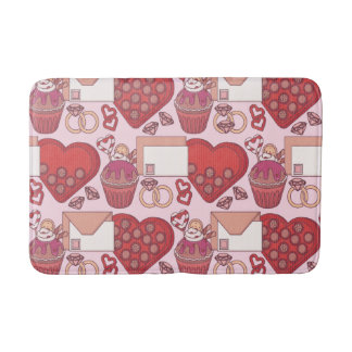 Tapis De Bain Elegant Red Heart Love Theme Valentine’s Day Gift