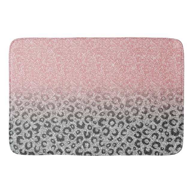 Tapis De Bain Élégant Rose Gold Parties scintillant Empreinte de (Devant)