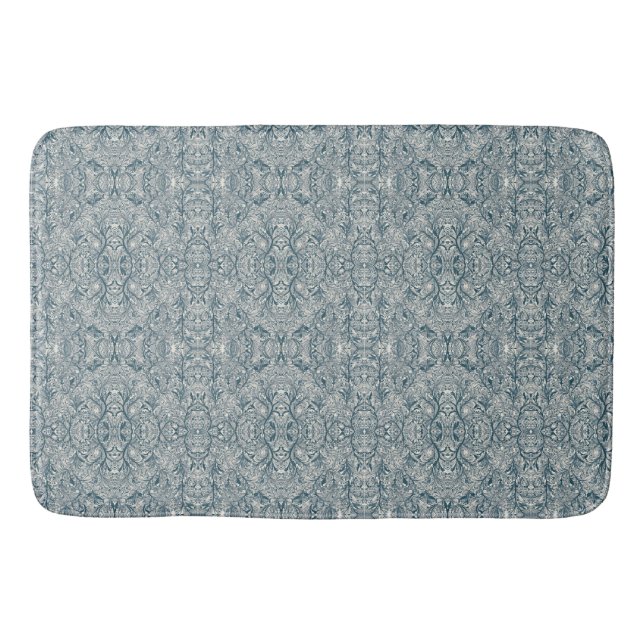 Tapis De Bain Élégante Marqueterie Turquoise moderne (Devant)