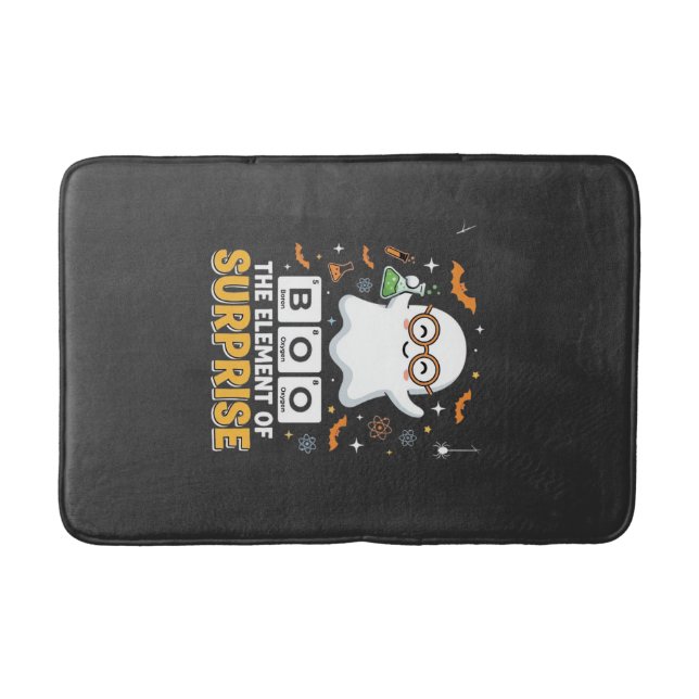 Tapis De Bain Élément de surprise de fantôme de design Halloween (Devant)