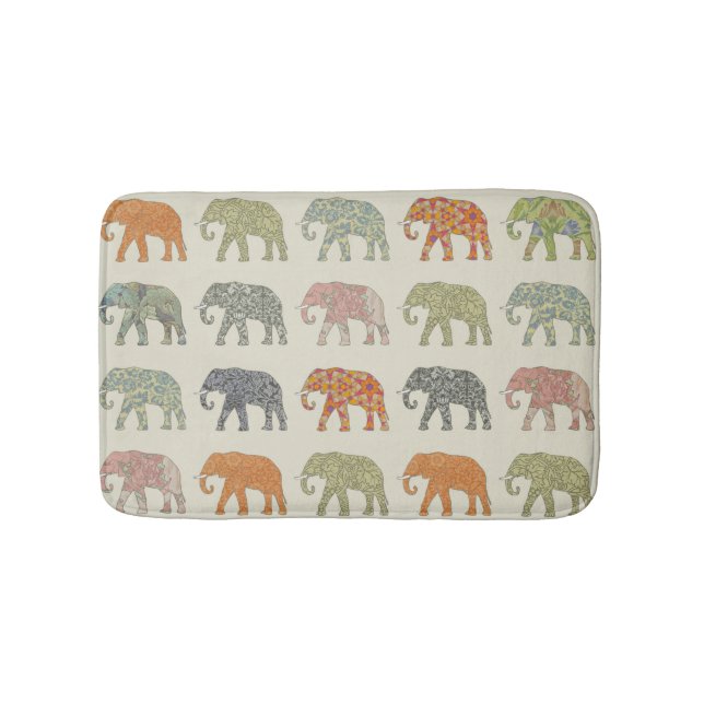 Tapis De Bain Eléphant Coloré Animal Motif contemporain (Devant)