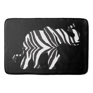 Tapis De Bain Eléphant composé de Zebra Stripes