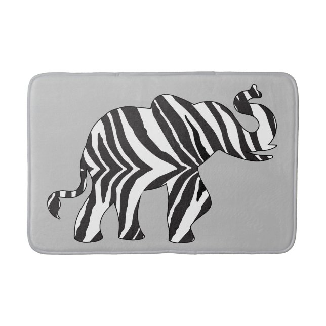 Tapis De Bain Eléphant composé de Zebra Stripes (Devant)