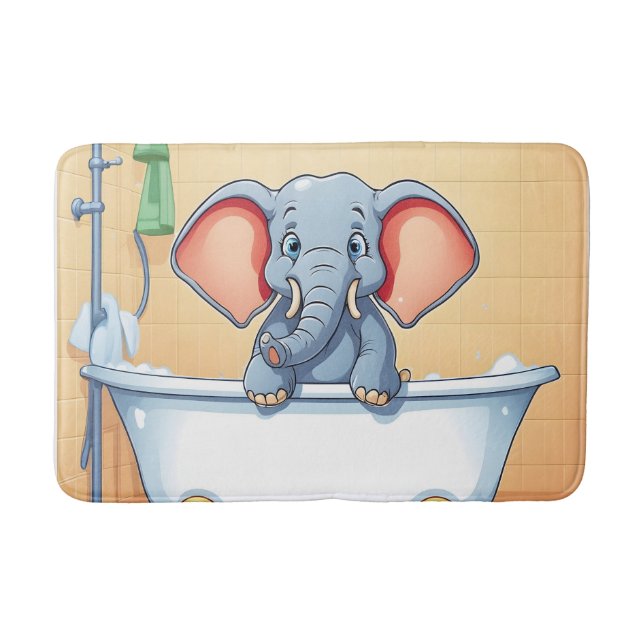 Tapis De Bain Eléphant dans le bain (Devant)