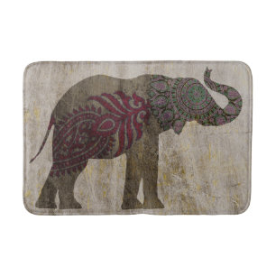 Tapis De Bain Éléphant de tribal de zen